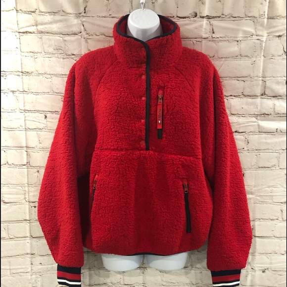 🎉HP X 2 🎉 ❤️‍🔥Tommy Hilfiger Sport❤️‍🔥Teddy Bear Style Pullover ❤️‍🔥 - Picture 4 of 14